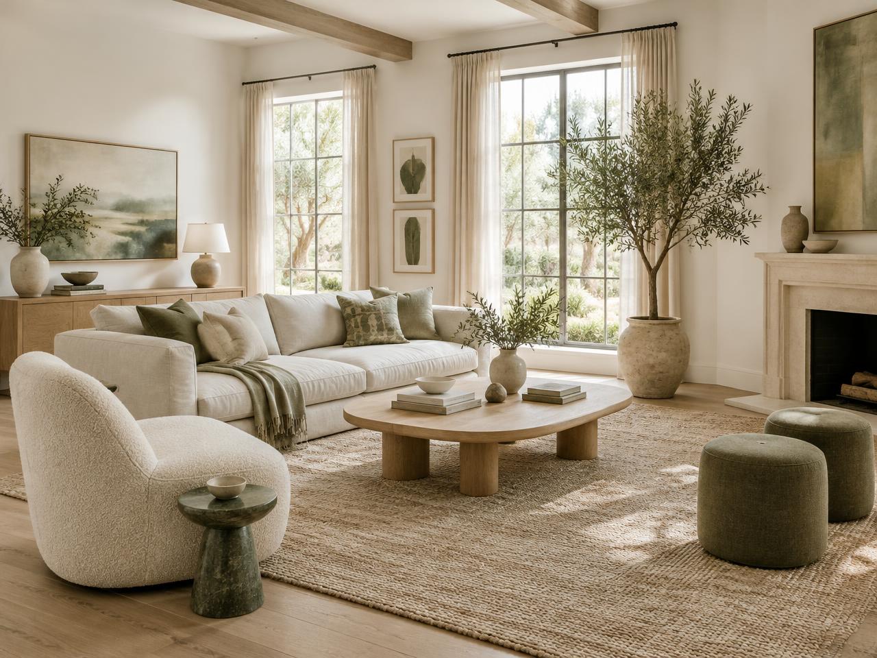 Slow Sunday Living — sample living-room design